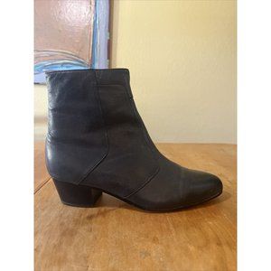 Classic Black Leather Ankle Boots - Men's